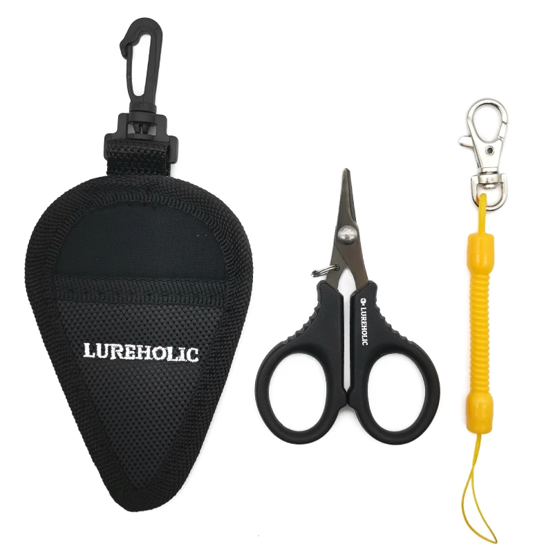 100% Original Lure holic Stainless Steel Serrated Portable Fishing Scissors lanyard and bag Cut For Fishing PE Braid Line
100% Original Lure holic Stainless Steel Serrated Portable Fishing Scissors lanyard and bag Cut For Fishing PE Braid Line