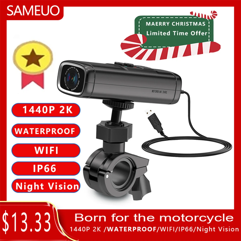 Motorcycle Camera Video Recorder 2k 1440P Motor Bicycle Camera Helmet Camera Wifi Motorbike DVR Dash Cam Night Vision
Motorcycle Camera Video Recorder 2k 1440P Motor Bicycle Camera Helmet Camera Wifi Motorbike DVR Dash Cam Night Vision