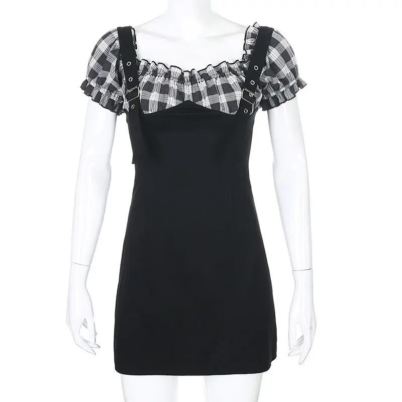 2021 New Sexy Strap Strapless Dress Women's Fake Two Short Sleeve Check Print Hip Skirt
2021 New Sexy Strap Strapless Dress Women's Fake Two Short Sleeve Check Print Hip Skirt