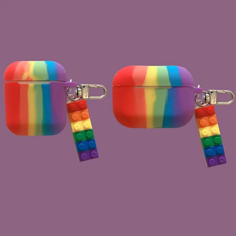 Cute Rainbow Building Block Pendant For Apple AirPods 1 2 Charging Silicon Cover Wireless Bluetooth Earphone Case Accessories
Cute Rainbow Building Block Pendant For Apple AirPods 1 2 Charging Silicon Cover Wireless Bluetooth Earphone Case Accessories