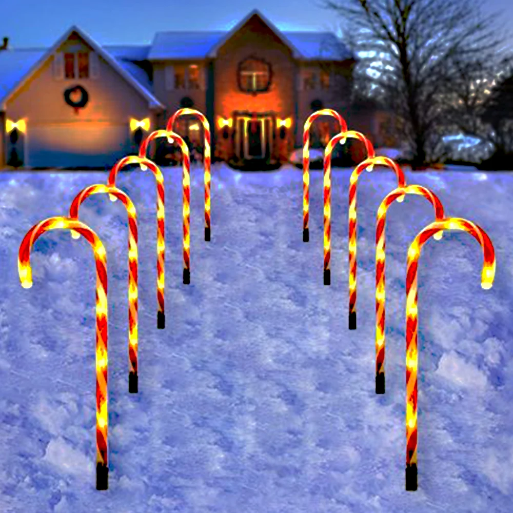 Outdoor Solar Light String Christmas LED Candy Cane Lamp Solar Garden Ground Plug Crutch Lawn Landscape Lamp New Year Xmas Decor
Outdoor Solar Light String Christmas LED Candy Cane Lamp Solar Garden Ground Plug Crutch Lawn Landscape Lamp New Year Xmas Decor