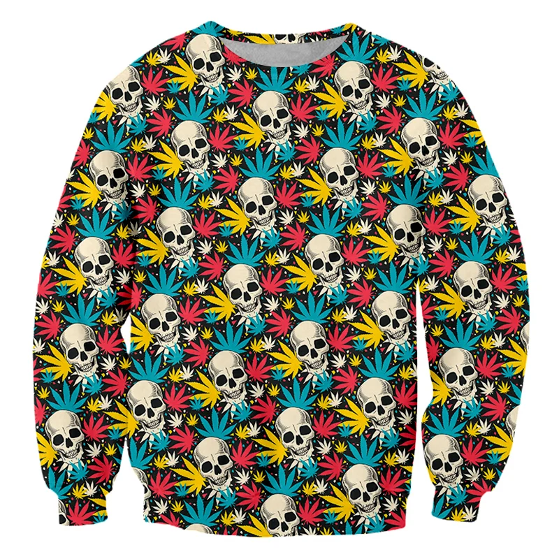 Свитер мужской/женский с круглым вырезом, длинным рукавом и принтом черепа
Свитер мужской/женский с круглым вырезом, длинным рукавом и принтом черепа