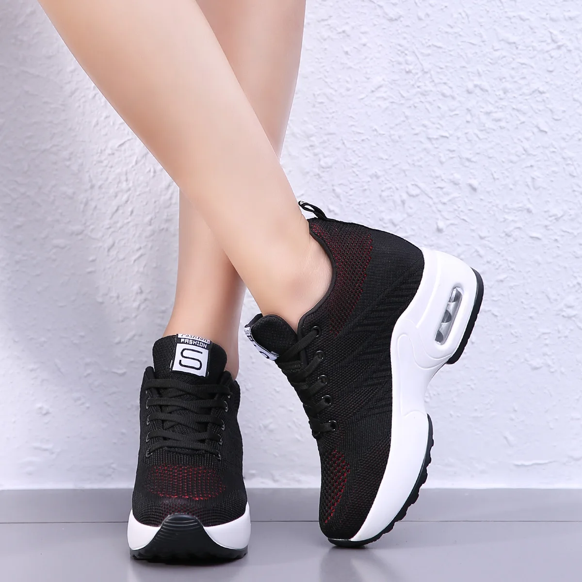 Spring High Heel Shoes Women Platform Sneakers Ladies Shoes Comfortable Outdoor Walking Solid Casual Shoes Basket Femme 
Spring High Heel Shoes Women Platform Sneakers Ladies Shoes Comfortable Outdoor Walking Solid Casual Shoes Basket Femme