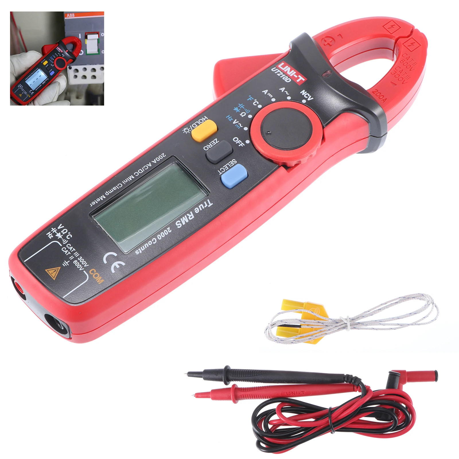 UNI-T UT210D UT210B Mini Digital Clamp Meter AC DC Current Voltage Voltmeter Ammeter 2000 Counts Electrical Frequency NCV Tester
UNI-T UT210D UT210B Mini Digital Clamp Meter AC DC Current Voltage Voltmeter Ammeter 2000 Counts Electrical Frequency NCV Tester