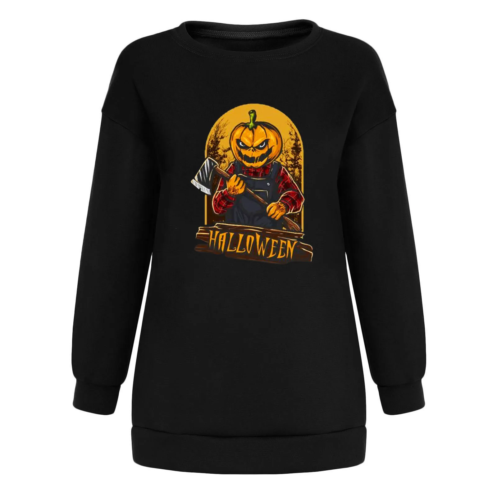 Womens Halloween Casual Sweatshirt Loose Crewneck Long Sleeve Pullover Top PumpkinHead Printed Women Winter thicken Sweatshirt
Womens Halloween Casual Sweatshirt Loose Crewneck Long Sleeve Pullover Top PumpkinHead Printed Women Winter thicken Sweatshirt