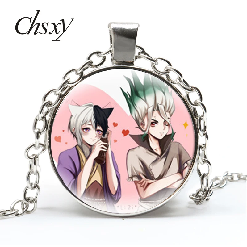 Anime Dr.STONE Pendant Glass Cabochon Cute Cartoon Figures Necklaces for Women Cosplay Cool Stuff Fans Gift Jewelry Accessories
Anime Dr.STONE Pendant Glass Cabochon Cute Cartoon Figures Necklaces for Women Cosplay Cool Stuff Fans Gift Jewelry Accessories