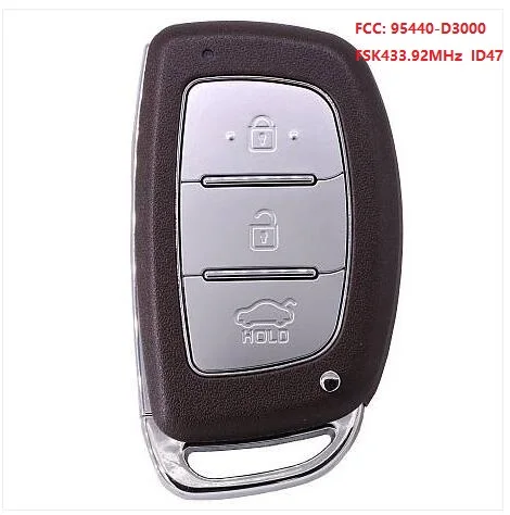 Запасной умный телефон KEYECU 434 МГц ID47 для Hyundai Tucson 2016 2017 PN 95440 D3000|Ключ от авто| |
