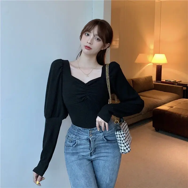 Women's Knitwear Spring 2021new Korean Style Outerwear Western Style Slim Fit Short Pullover Base Shirt Long Sleeve Top
Women's Knitwear Spring 2021new Korean Style Outerwear Western Style Slim Fit Short Pullover Base Shirt Long Sleeve Top