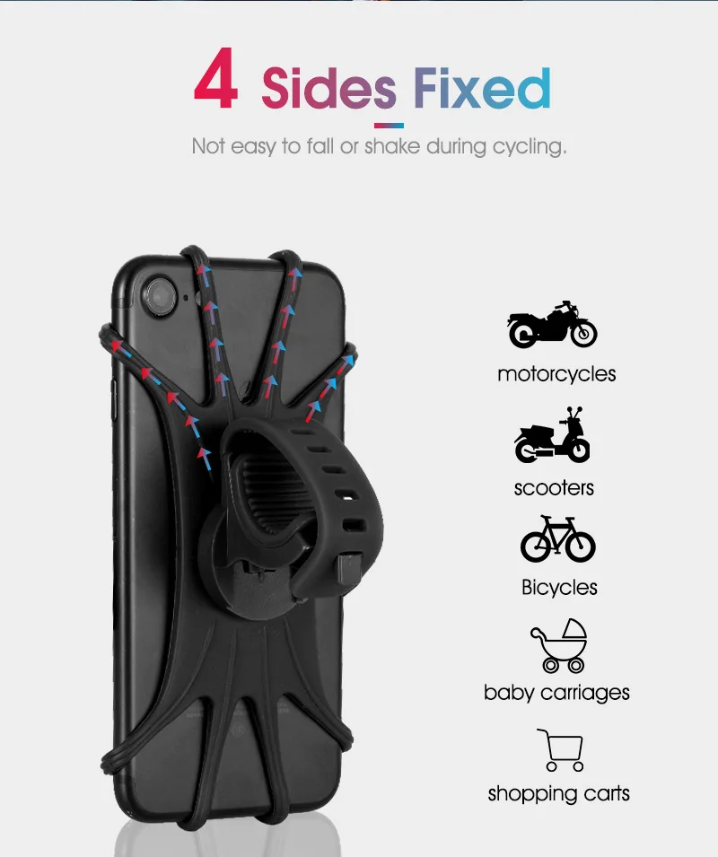 1PC Universal Silicone Bicycle Mobile Phone Holder For IPhone Samsung Xiaomi Huawei Mobile Bike Handlebar Bracket Holder 
1PC Universal Silicone Bicycle Mobile Phone Holder For IPhone Samsung Xiaomi Huawei Mobile Bike Handlebar Bracket Holder