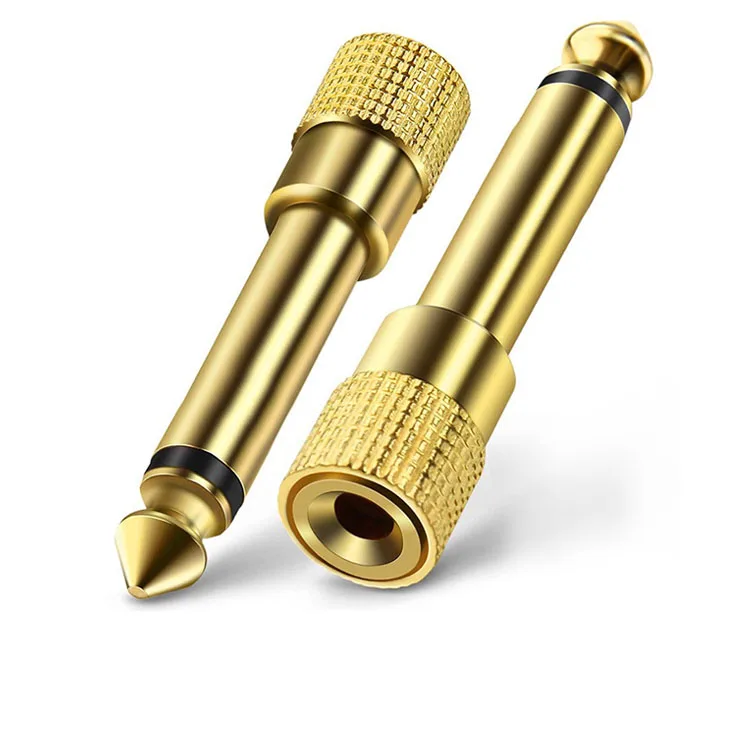 Разъем 6,5 6,35 мм штекер на 3,5 мм гнездо Разъем усилитель для наушников микрофонный аудио, адаптер AUX 6,3 3,5 мм конвертер