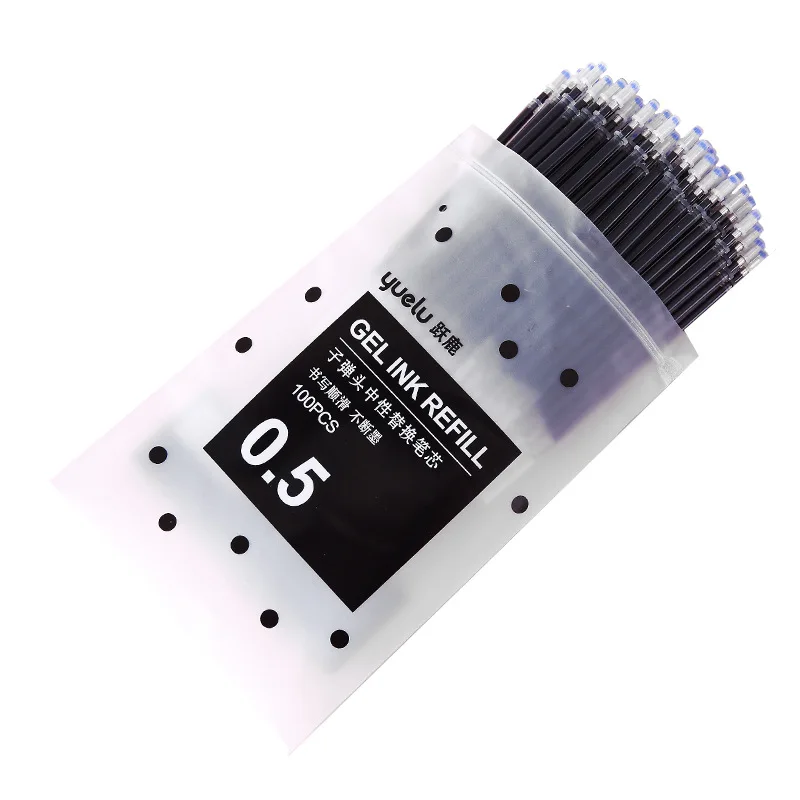 100Pcs/bag 0.5mm Gel Ink Pens Black Blue Red Refill Signature Pen Replacement Refill Office School Supplies Stationery Bullet
100Pcs/bag 0.5mm Gel Ink Pens Black Blue Red Refill Signature Pen Replacement Refill Office School Supplies Stationery Bullet