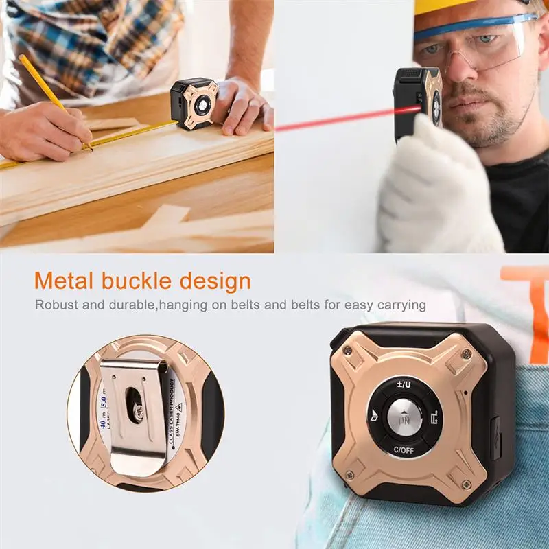 NEW 2021Rechargeable 40m Measure Digital Tape With Roll Cord Mode Laser Measure Tape High Impact Professional Measuring ToolUSB
NEW 2021Rechargeable 40m Measure Digital Tape With Roll Cord Mode Laser Measure Tape High Impact Professional Measuring ToolUSB
