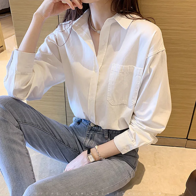 Plus Size White Shirts Women Bottoming Slim Long Sleeved Blouses Loose Solid Casual Shirt Female Top Blusas Elegantes Femeninas
Plus Size White Shirts Women Bottoming Slim Long Sleeved Blouses Loose Solid Casual Shirt Female Top Blusas Elegantes Femeninas