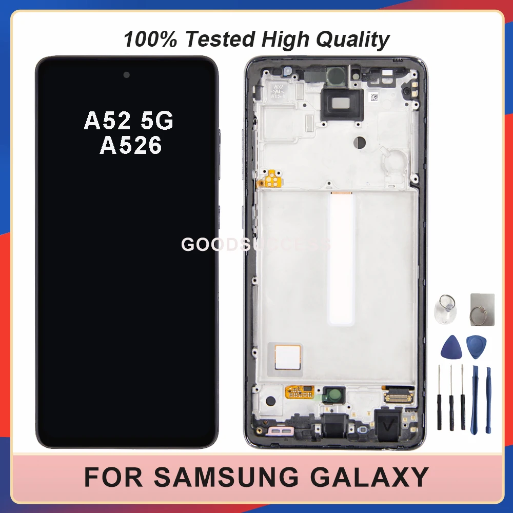 6.5'' Original For Samsung Galaxy A52 5G A526F A526F/DS A526 LCD Display Touch Screen Digitizer Glass Panel Assembly Free Tools
6.5'' Original For Samsung Galaxy A52 5G A526F A526F/DS A526 LCD Display Touch Screen Digitizer Glass Panel Assembly Free Tools