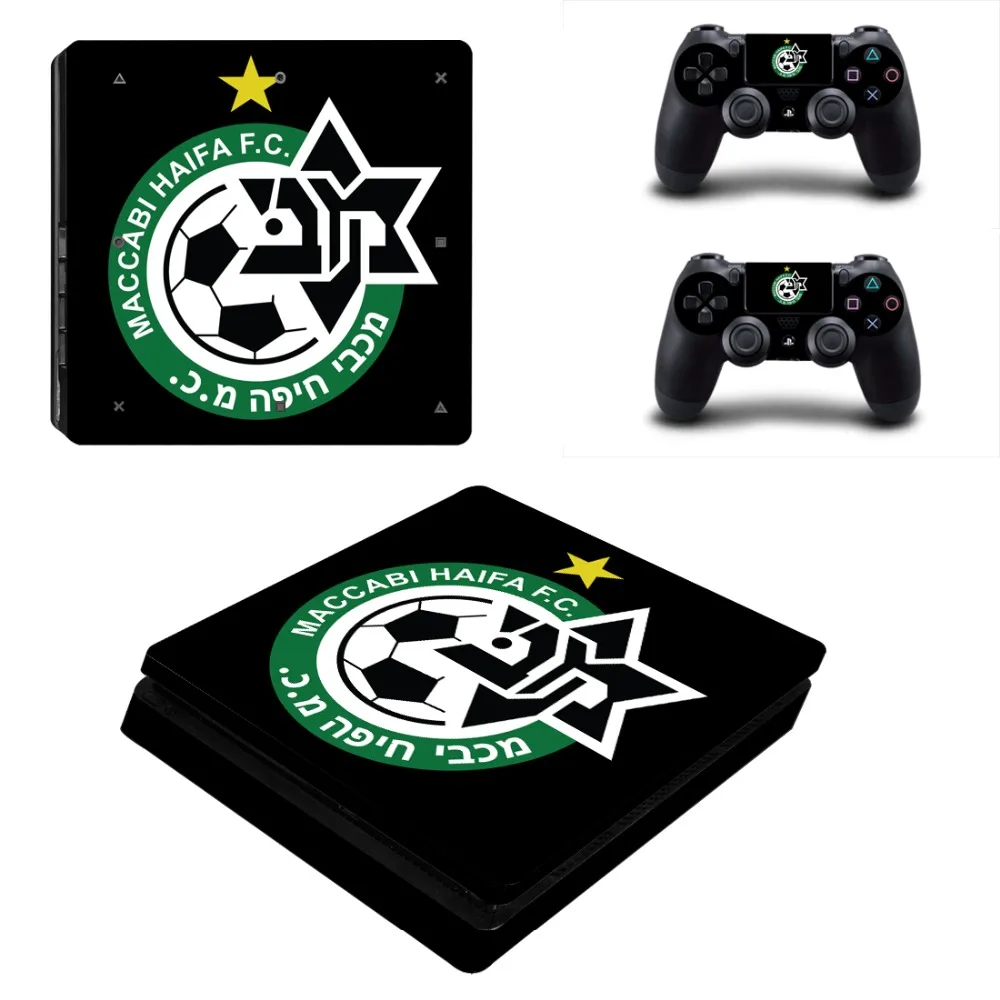 Наклейка Israel Maccabi Haifa FC PS4 Slim Skin Виниловая наклейка для консоли Sony Playstation 4 и