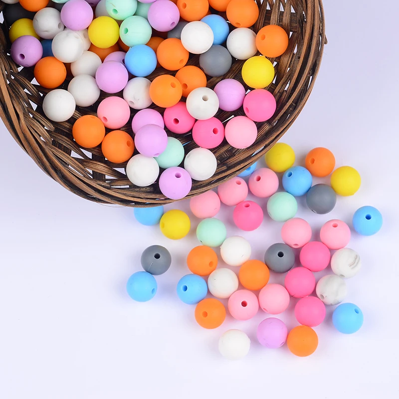 12mm 30Pcs/Lot Baby Teether Safe Food Grade Nursing Chewing Round Silicone Beads Baby Teething Beads for Pacifier Chain
12mm 30Pcs/Lot Baby Teether Safe Food Grade Nursing Chewing Round Silicone Beads Baby Teething Beads for Pacifier Chain