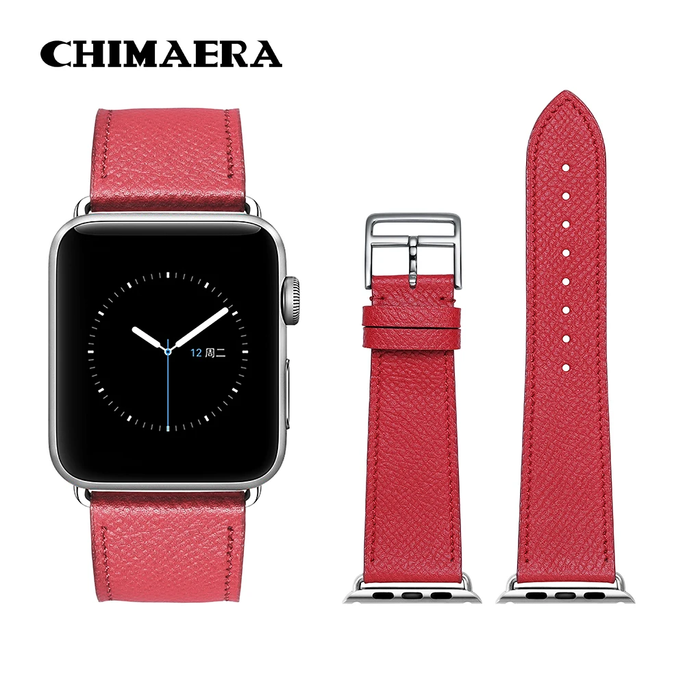 CHIMAERA Leather Watch Band Strap Red Genuine French Litchi Cowhide Leather Band For 38mm 40mm 42mm 44mm Apple Watch Band
CHIMAERA Leather Watch Band Strap Red Genuine French Litchi Cowhide Leather Band For 38mm 40mm 42mm 44mm Apple Watch Band
