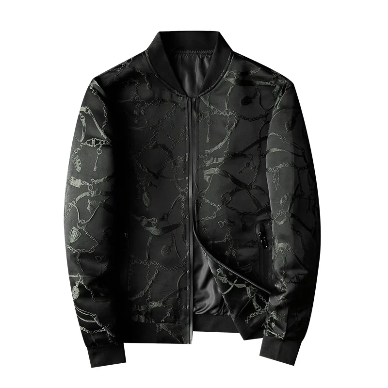 Black Autumn Slim Fit Jacquard Jacket High Quality 5xl Chaqueta Hombre Casual Bomber Outfit Vintage Coat Men
Black Autumn Slim Fit Jacquard Jacket High Quality 5xl Chaqueta Hombre Casual Bomber Outfit Vintage Coat Men