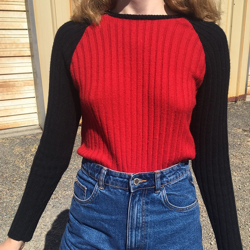 IAMSURE Patchwork Contrast Color Sweaters Women 2021 Fashion Casual Streetwear Basic Long Sleeve Knitted Pullovers Preppy Style
IAMSURE Patchwork Contrast Color Sweaters Women 2021 Fashion Casual Streetwear Basic Long Sleeve Knitted Pullovers Preppy Style