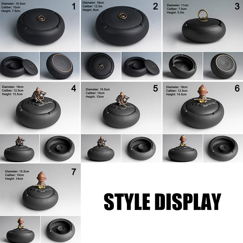 Black Ceramic Ashtray Personality Fashion Windproof Large with Lid for Living Room Home Office European Style Ashtray STTA889
Black Ceramic Ashtray Personality Fashion Windproof Large with Lid for Living Room Home Office European Style Ashtray STTA889