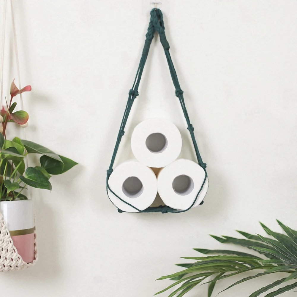 Nordic Hanging Cotton Rope Roll Paper Holder Toilet Paper Magazine Books Home Hotel Storage Hanging Pocket Rack Space-Saving
Nordic Hanging Cotton Rope Roll Paper Holder Toilet Paper Magazine Books Home Hotel Storage Hanging Pocket Rack Space-Saving