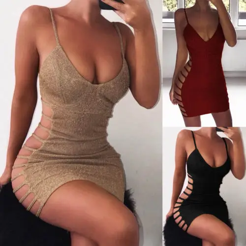 Sexy Bodycon Party Dress Women Sleeveless Gold Bandage V Neck Spaghetti Strap Stretchy Short Mini Dresses Vestidos
Sexy Bodycon Party Dress Women Sleeveless Gold Bandage V Neck Spaghetti Strap Stretchy Short Mini Dresses Vestidos