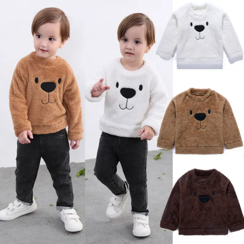 Emmababy топы для маленьких девочек и мальчиков блузка с изображением медведя