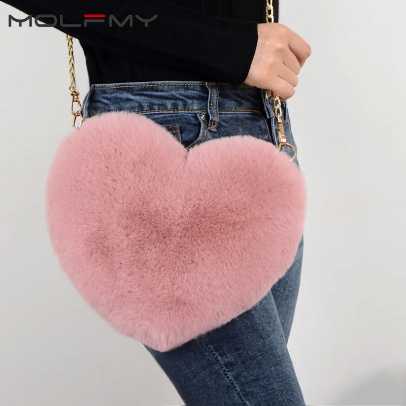 Winter Faux Fur Heart Bag For Women Lady Handbag Shoulder Bag Kawaii Girls Big Love Messenger Crossbody Bag Bolso
Winter Faux Fur Heart Bag For Women Lady Handbag Shoulder Bag Kawaii Girls Big Love Messenger Crossbody Bag Bolso
