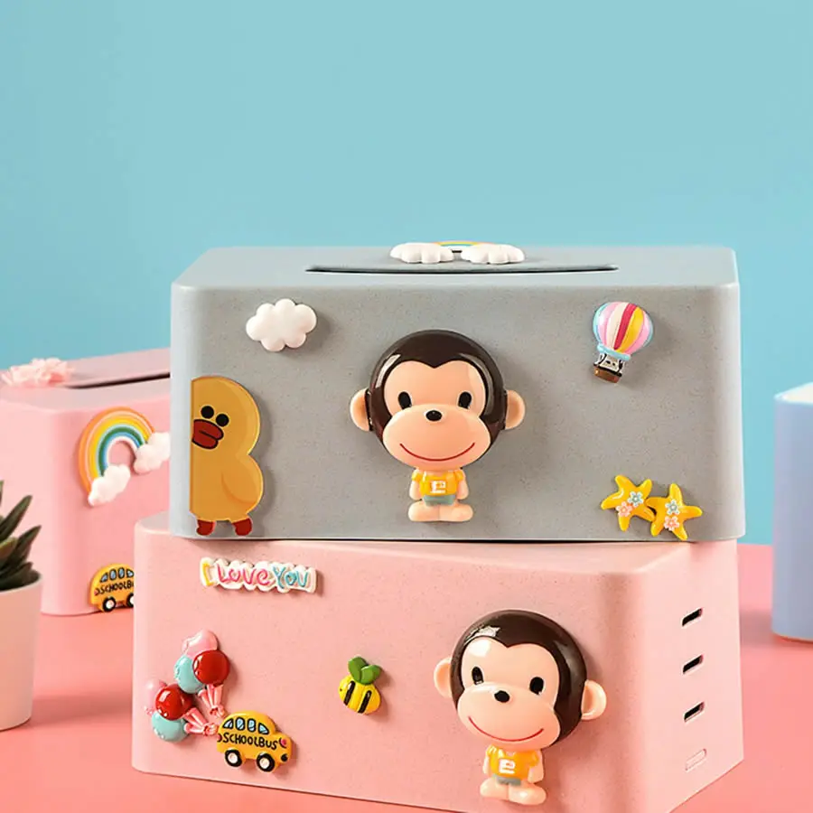 Cute Cartoon Animal Monkey & Rabbit Desktop Tissue Box Children's Room Decoration
Cute Cartoon Animal Monkey & Rabbit Desktop Tissue Box Children's Room Decoration