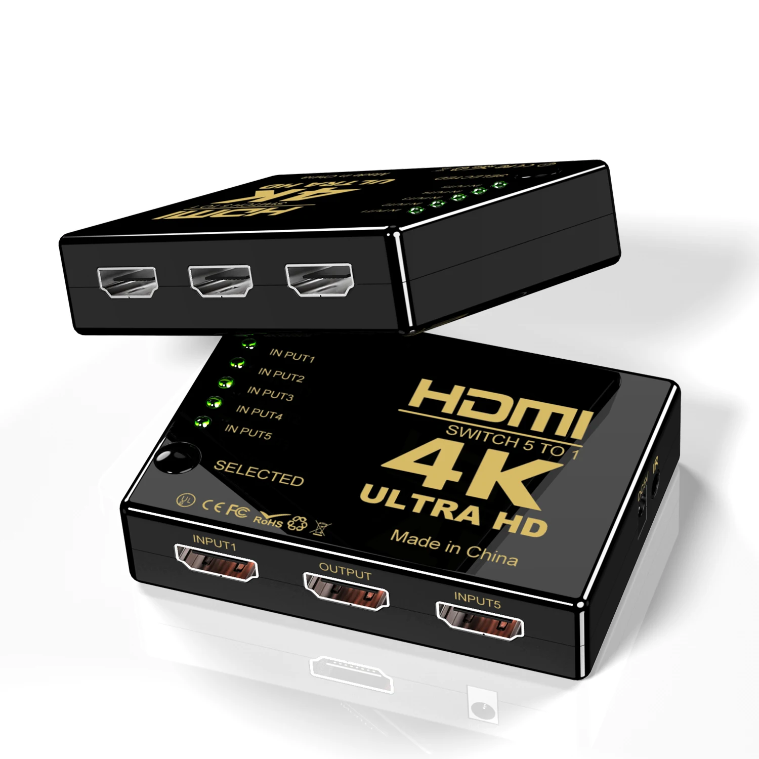 HD 4K HDMI сплиттер 1x 5 портов 3D * 2K видео переключатель 1 вход Выходной концентратор с