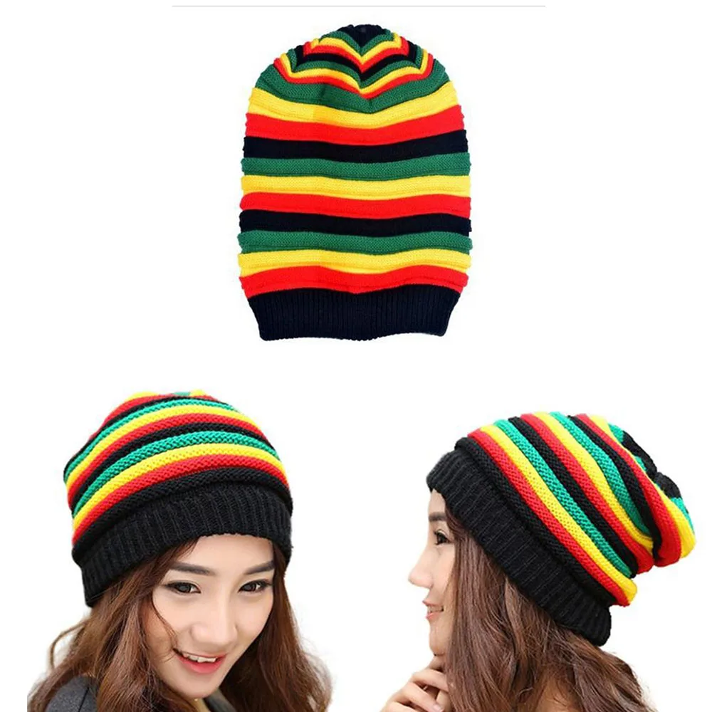 Unisex Men Women Knit Baggy Beanie Winter Hat Ski Slouchy Cap Knitted Hat Autumn Winter Rainbow Striped Warm Cap Beanies 2021
Unisex Men Women Knit Baggy Beanie Winter Hat Ski Slouchy Cap Knitted Hat Autumn Winter Rainbow Striped Warm Cap Beanies 2021