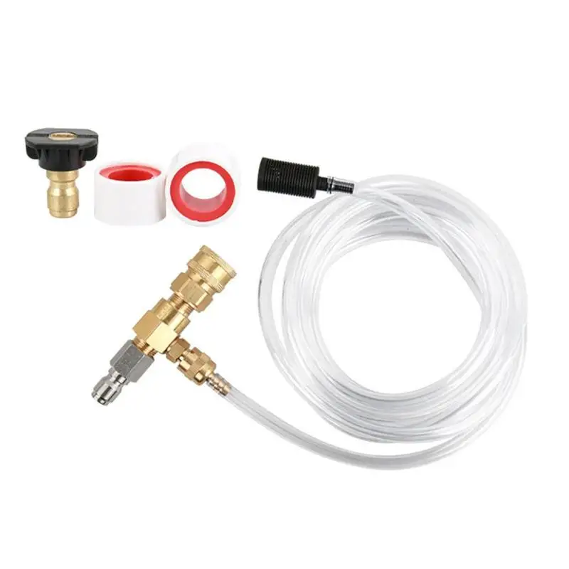 3/8 inch Quick-Connect Foam Nozzle High Pressure Male Female Fine Copper Stainless Steel and Rubber for Pressure Washer
3/8 inch Quick-Connect Foam Nozzle High Pressure Male Female Fine Copper Stainless Steel and Rubber for Pressure Washer