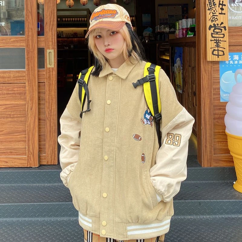 2021 Spring Autumn Fashion New Single-Breasted Long-Sleeved Loose Plus Size Corduroy Retro Baseball Uniform Jacket Female H131
2021 Spring Autumn Fashion New Single-Breasted Long-Sleeved Loose Plus Size Corduroy Retro Baseball Uniform Jacket Female H131