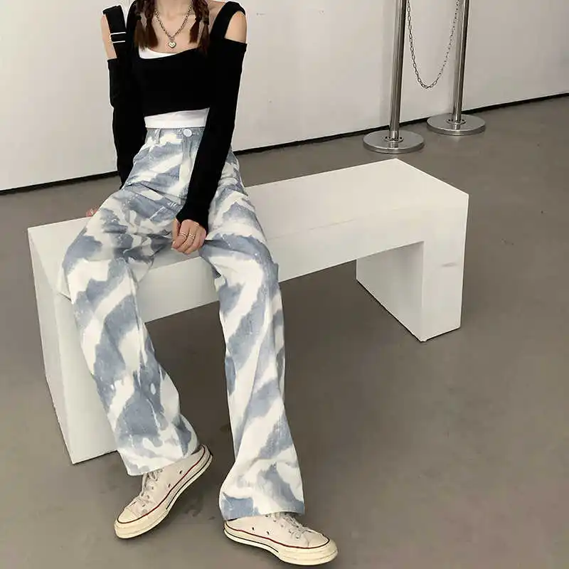 Брюки женские прямые с завышенной талией, дизайнерские нишевые повседневные брюки с принтом брызг-чернил, широкие штаны в стиле Харадзюку, ...
Брюки женские прямые с завышенной талией, дизайнерские нишевые повседневные брюки с принтом брызг-чернил, широкие штаны в стиле Харадзюку, ...