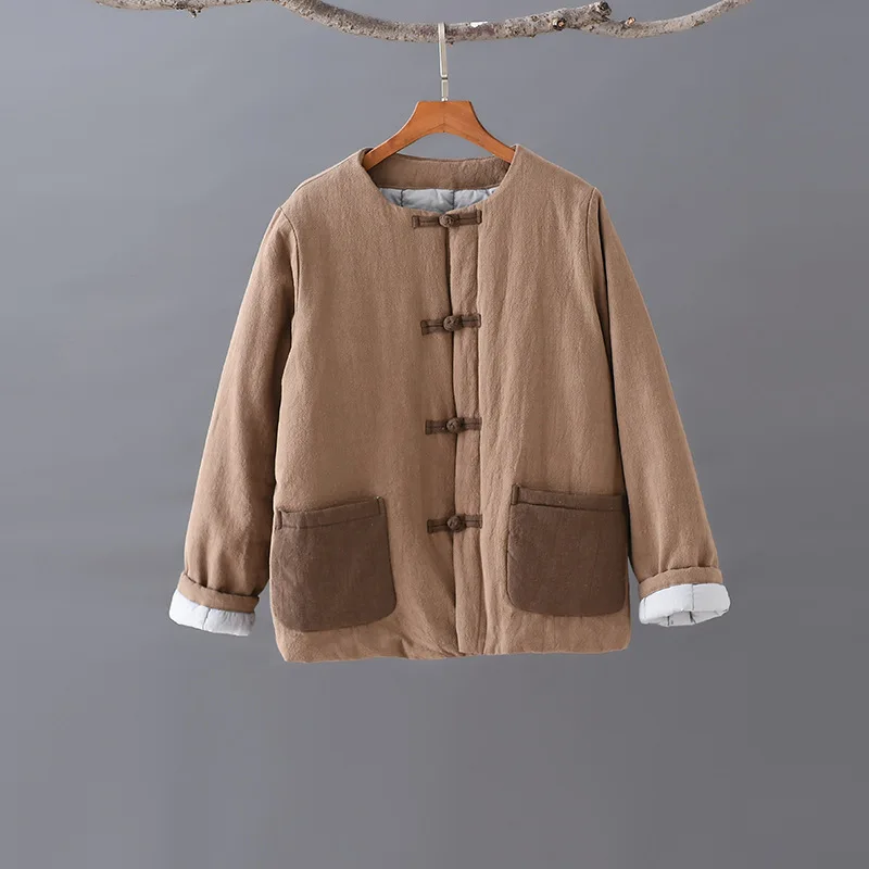 2020 Winter New Women Cotton Linen Parkas Vintage Patchwork Color Coats Button O-Neck Long Sleeve Warm Loose Parkas
2020 Winter New Women Cotton Linen Parkas Vintage Patchwork Color Coats Button O-Neck Long Sleeve Warm Loose Parkas