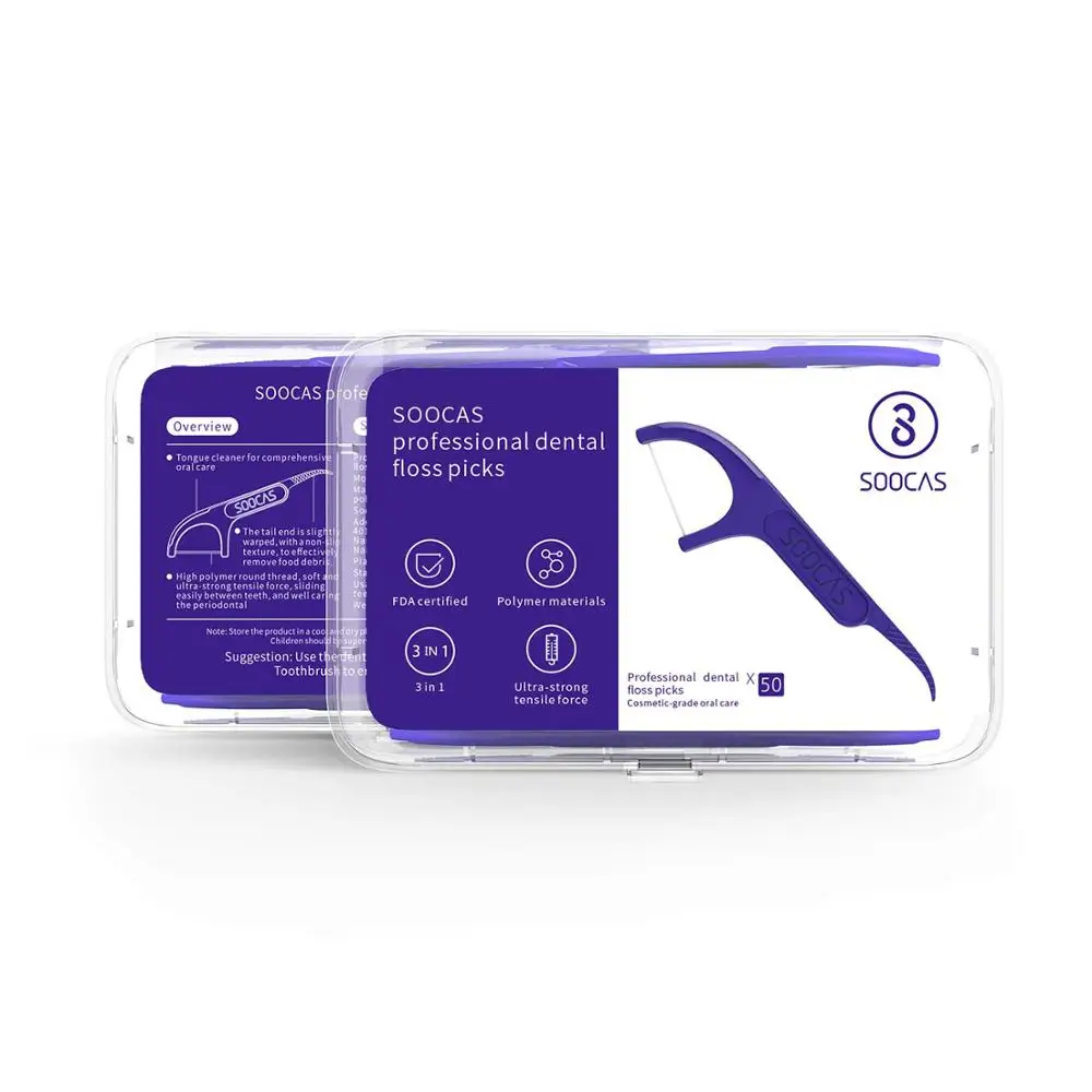 In Stock Youpin Soocare Dental Foss Pick Teeth Tooth Toothpicks Stick Oral Care Ergonomic Design FDA Testing Food Grade 50pc/box
In Stock Youpin Soocare Dental Foss Pick Teeth Tooth Toothpicks Stick Oral Care Ergonomic Design FDA Testing Food Grade 50pc/box