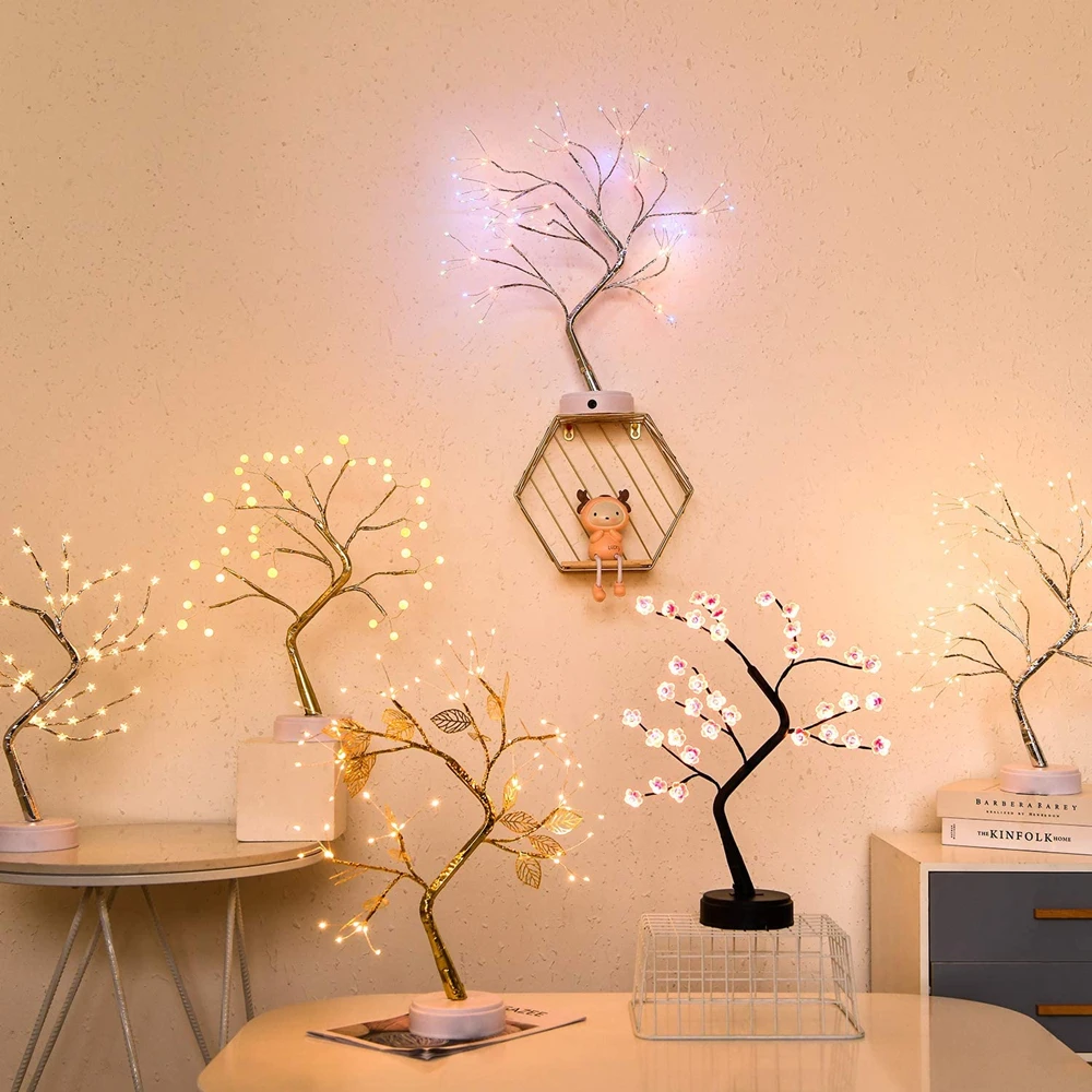 LED Night Light Mini Christmas Twinkling Tree Copper Wire Garland Lamp For Holiday Home Kids Bedroom Decor Luminary Fairy Lights
LED Night Light Mini Christmas Twinkling Tree Copper Wire Garland Lamp For Holiday Home Kids Bedroom Decor Luminary Fairy Lights