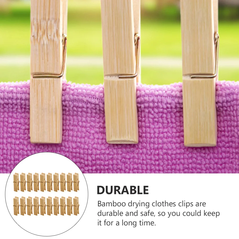 7 Packs of 140PCS Multi-function Windproof Clothespin Clothes Drying Bamboo Clip
7 Packs of 140PCS Multi-function Windproof Clothespin Clothes Drying Bamboo Clip