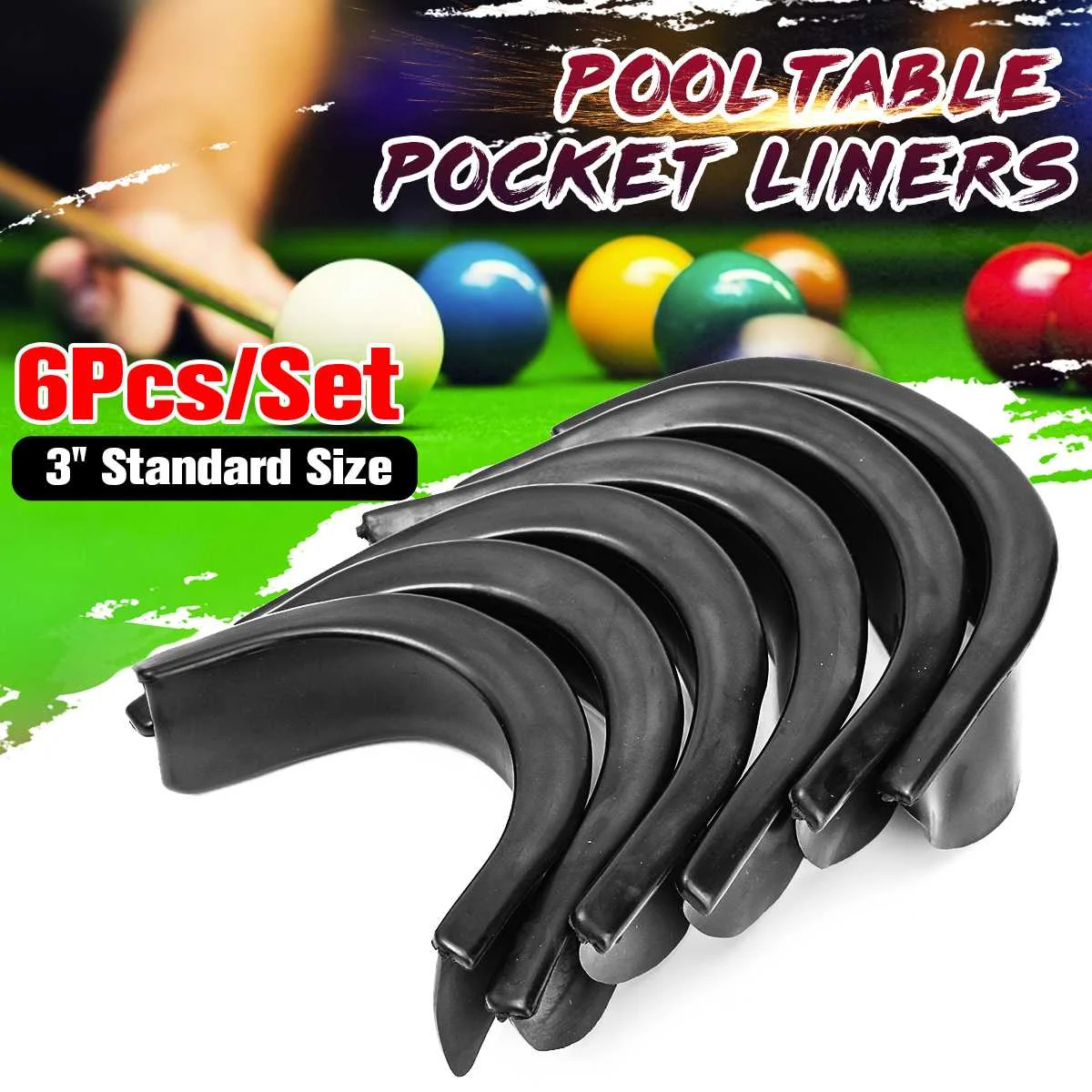 Best Deal 6 Pcs/Set 5 Corner and 1 Side Billiard Pool Table Valley Pockets Liners 3inch Rubber Billiard Replacement Accessories
Best Deal 6 Pcs/Set 5 Corner and 1 Side Billiard Pool Table Valley Pockets Liners 3inch Rubber Billiard Replacement Accessories