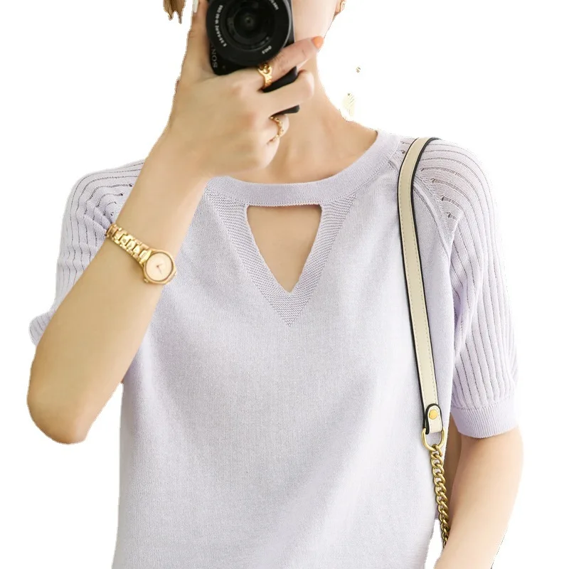 The new round neck short-sleeved sweater women spring/summer 2021 new pullover knit bottoming shirt short loose pullover t-shirt
The new round neck short-sleeved sweater women spring/summer 2021 new pullover knit bottoming shirt short loose pullover t-shirt