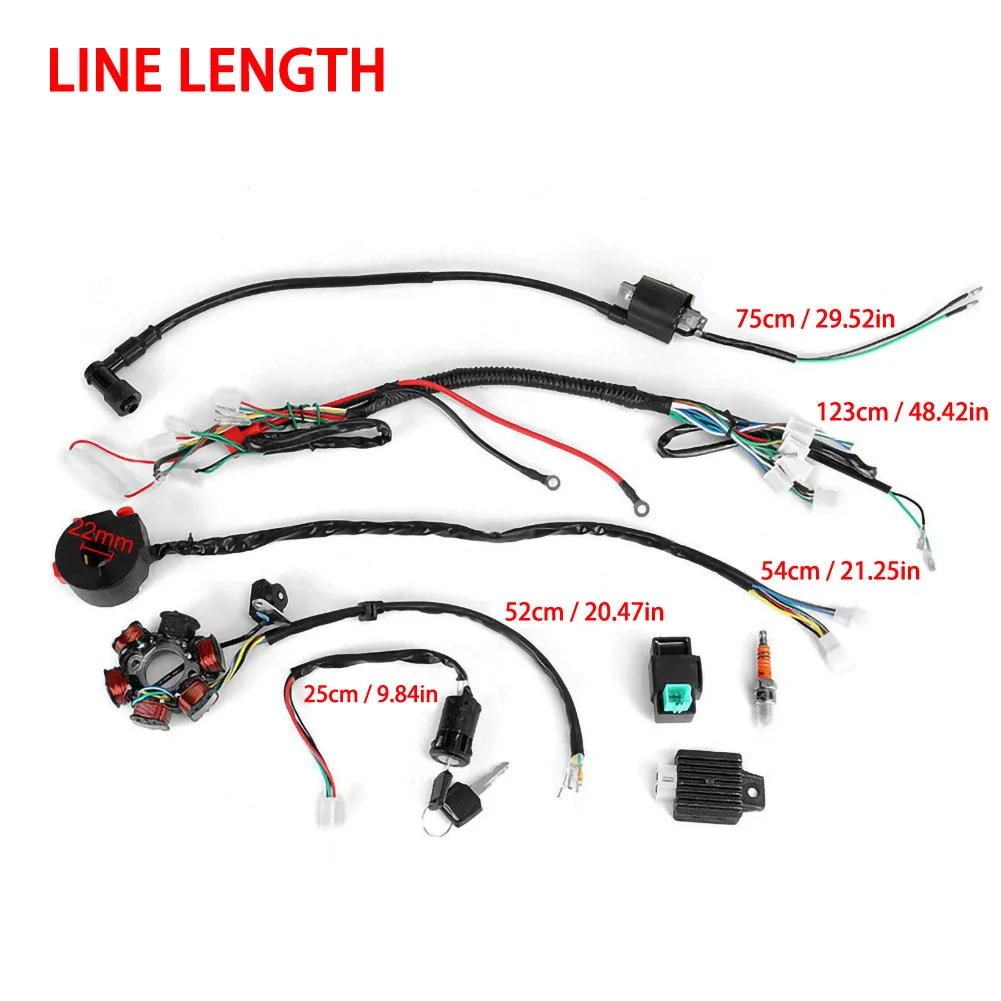 Жгут проводов Quad Wire подходит для 50 куб. См, 70 куб. См, 90 куб. См, 110 куб. См, 125 куб. См китайский Магнитный стартер, маховик, статор, жгут проводов ...
Жгут проводов Quad Wire подходит для 50 куб. См, 70 куб. См, 90 куб. См, 110 куб. См, 125 куб. См китайский Магнитный стартер, маховик, статор, жгут проводов ...