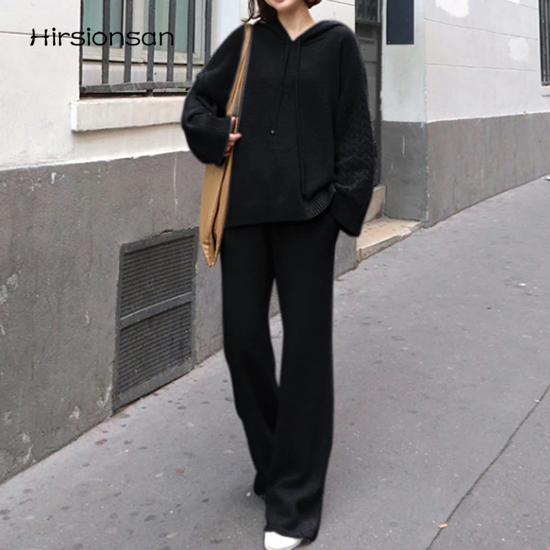 Hirsionsan Fleece Knitted Sports Suits for Women Tracksuit Two Peice Sets Home Clothes Female Solid Warm Hooded Sweatsuits Lady
Hirsionsan Fleece Knitted Sports Suits for Women Tracksuit Two Peice Sets Home Clothes Female Solid Warm Hooded Sweatsuits Lady