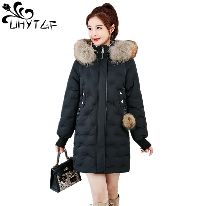 UHYTGF Winter Women's Parka Female Down jacket Korean Large size Down cotton Coat Women Fashion 5XL Plus size Hooded Jacket X591
UHYTGF Winter Women's Parka Female Down jacket Korean Large size Down cotton Coat Women Fashion 5XL Plus size Hooded Jacket X591