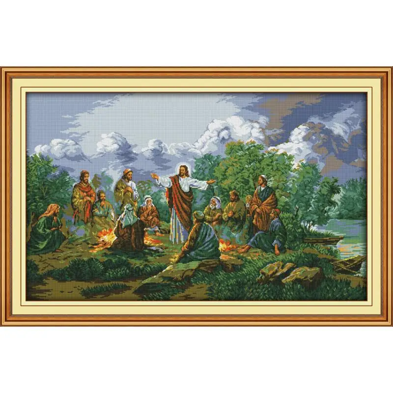 Joy Sunday New Arrival DIY Cross Stitch Set Jesus And His Disciples 11&14CT Needlework Painting Embroidery Kits For Home Decor
Joy Sunday New Arrival DIY Cross Stitch Set Jesus And His Disciples 11&14CT Needlework Painting Embroidery Kits For Home Decor