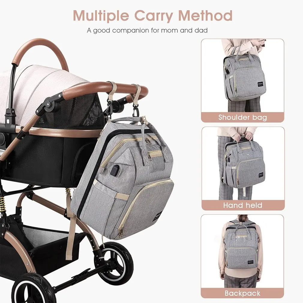 2021 Fashion Portable Folding Crib Diaper Bag Multi-Function Large Capacity Baby Backpack Diaper Bag Baby Stroller Organizer Bag
2021 Fashion Portable Folding Crib Diaper Bag Multi-Function Large Capacity Baby Backpack Diaper Bag Baby Stroller Organizer Bag