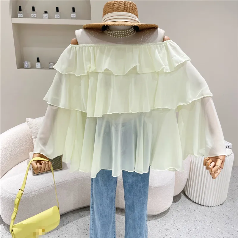 Niche Design New Women's Clothing Summer 2021 Design Sense Off Shoulder Long Sleeve Shirt Top
Niche Design New Women's Clothing Summer 2021 Design Sense Off Shoulder Long Sleeve Shirt Top