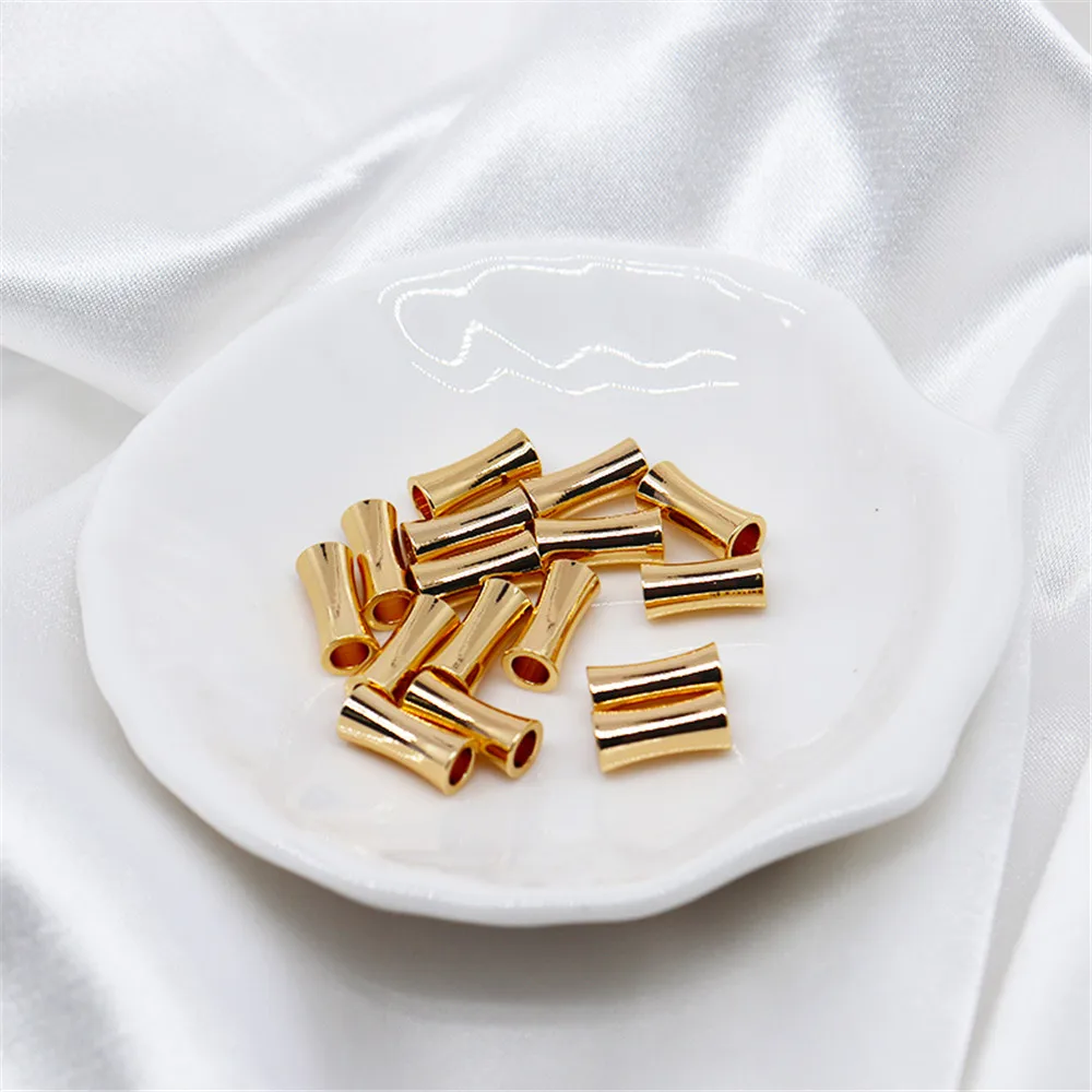 18K copper encrusted gold horn tube beads diy accessories hand string hollow tube homemade earrings jewelry materials
18K copper encrusted gold horn tube beads diy accessories hand string hollow tube homemade earrings jewelry materials