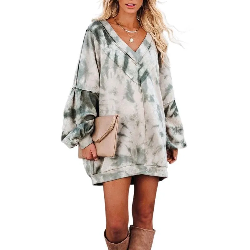 Women Pullover 2021 New Spring S-2XL Loose Long-Sleeved V-Neck Tie-Dye Knitted Jacket Printing Suelto Casual Ladies Home Clothes
Women Pullover 2021 New Spring S-2XL Loose Long-Sleeved V-Neck Tie-Dye Knitted Jacket Printing Suelto Casual Ladies Home Clothes
