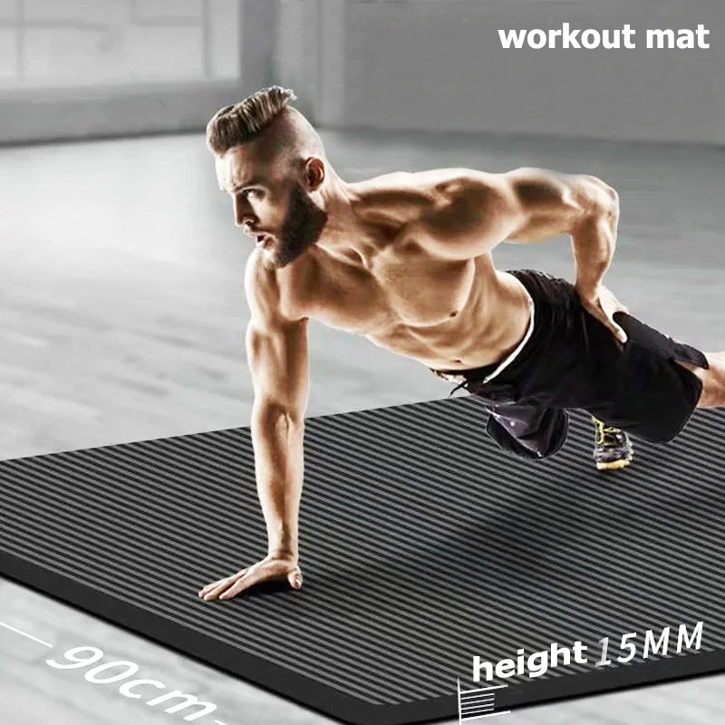 185CMx90CMx15MM Men's Fitness Mat Non-Slip Rubber Yoga Mat High Rebound Indoor Exercise Mats For Gym Fitness Gymnastics
185CMx90CMx15MM Men's Fitness Mat Non-Slip Rubber Yoga Mat High Rebound Indoor Exercise Mats For Gym Fitness Gymnastics