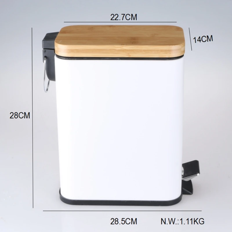 Step Trash Can Garbage Rubbish Bin with Bamboo Lid Waste Container Organizer Bathroom Kitchen Living Room Office Decoration
Step Trash Can Garbage Rubbish Bin with Bamboo Lid Waste Container Organizer Bathroom Kitchen Living Room Office Decoration